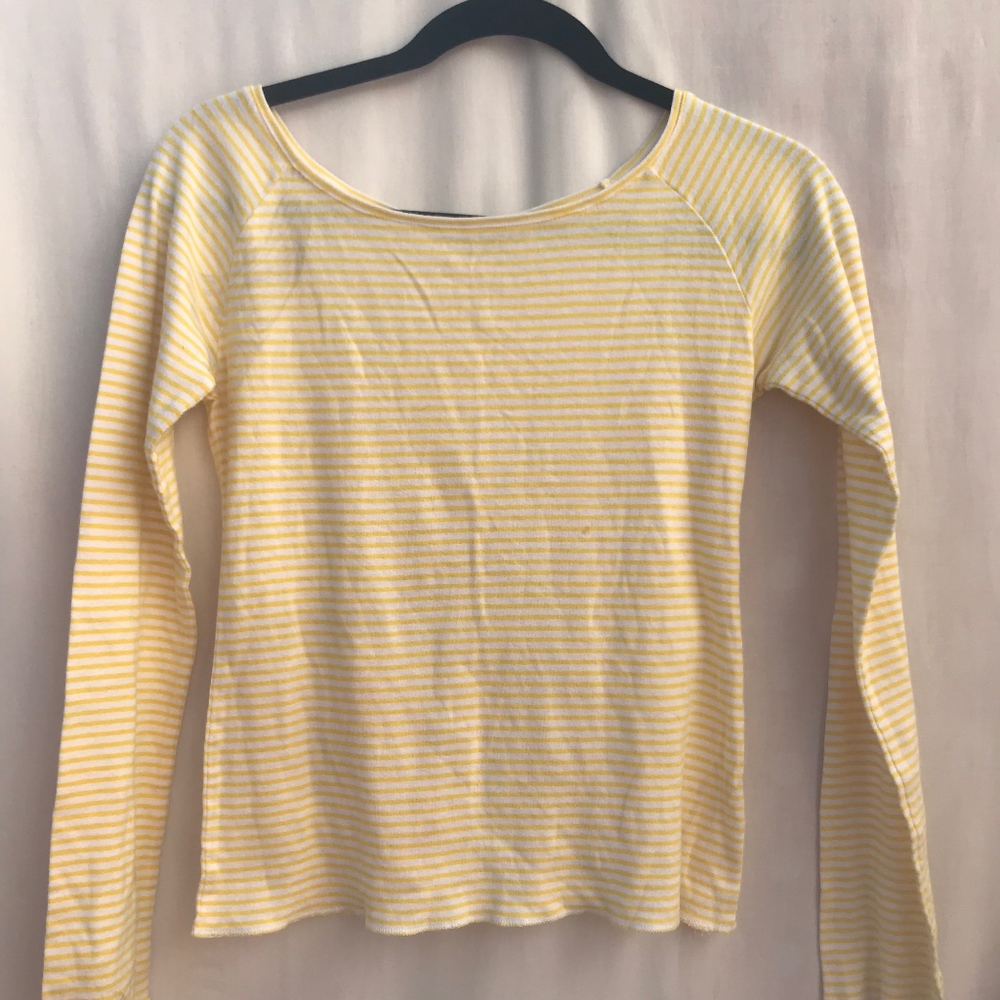 J Crew Boat Neck Long-sleeve Striped Shirt S